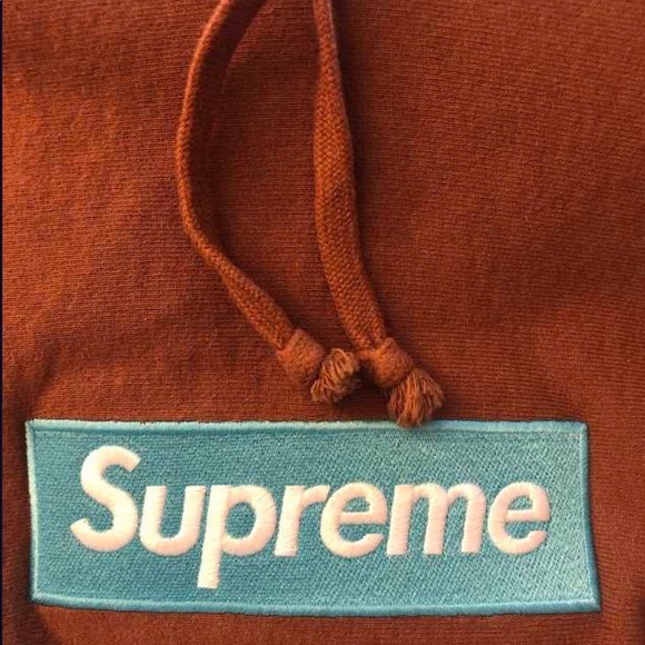 Supreme Box logo FW17 Hoodie Rust